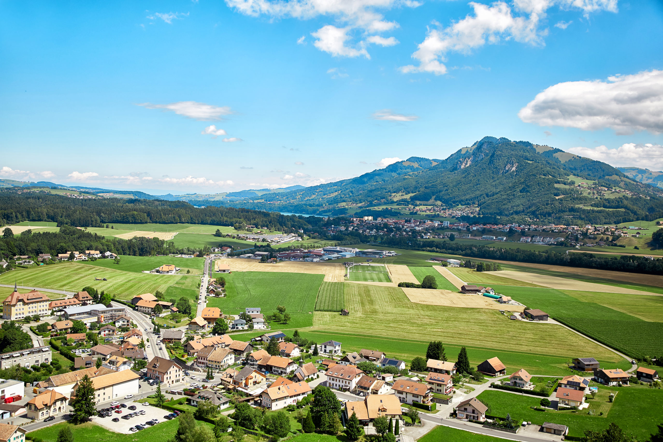 Panoramic view of Gruyere, Switzerland