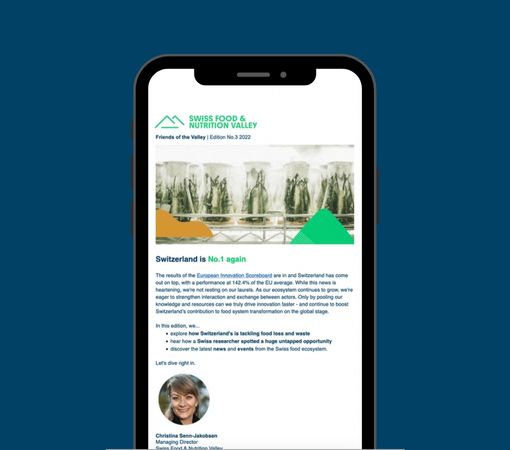 A mobile phone showing an edition of the Friends of the Valley newsletter
