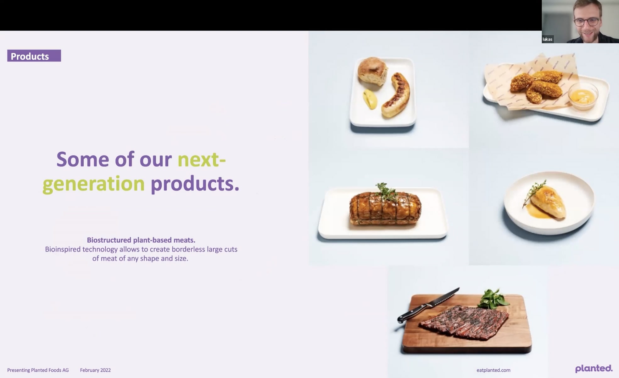 Planted slides Sustainable food proteins on plates