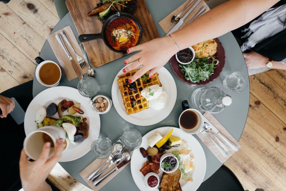 food on table